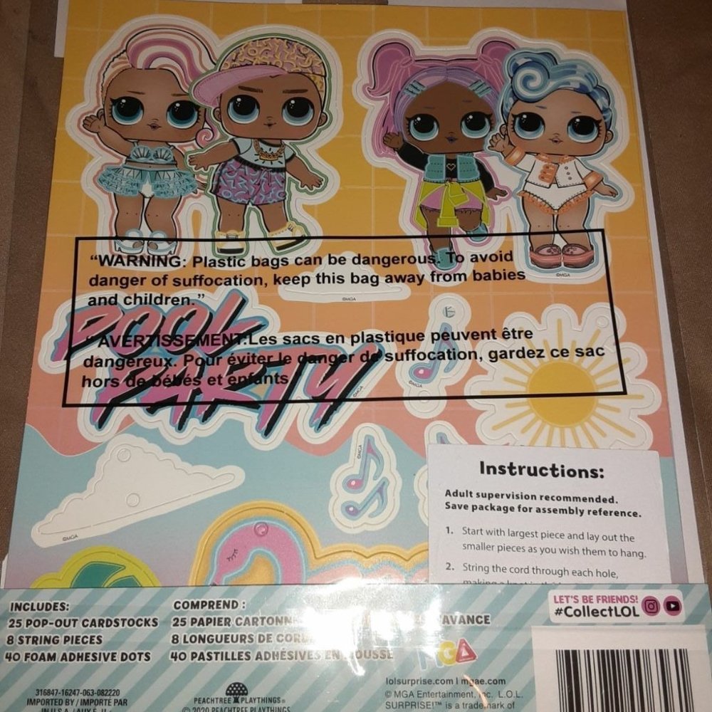 LOL Suprise Dolls Cardstock Mobile Craft Set - Picture 2 of 2